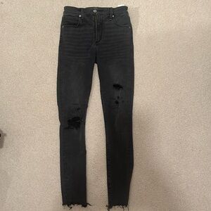 Women's Black Distressed Jeans